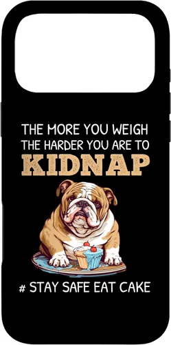 Vista 22 de English Bulldog Dog Lover Funny Quote Stay Safe Eat Cake Case for iPhone 17