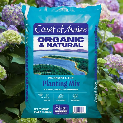 Vista 2 de Coast of Maine Penobscot Blend, 1 pies cúbicos (paquete de 4) mezcla de plantación orgánica y natural para árboles, arbustos y plantas perennes