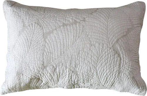 Vista 8 de Brandream Juego de 2 fundas de almohada acolchadas con palmera beige, tamaño estándar, con costuras de lujo, 100% algodón, fundas de almohada