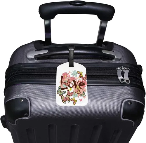 Vista 2 de Guitong Travel Equipaje Etiqueta de equipaje Love Flover Butterfly Mochila Etiqueta Maleta Identificador de viaje Inteligente Cuero Viajes Negocios