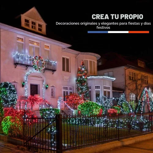Vista 6 de Green Convenience Luces de Navidad a pilas de 33 pies 100 LED para Blanco