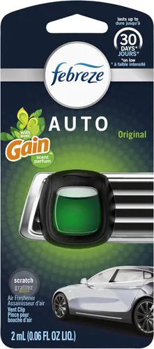 Vista 14 de Febreze Ambientador para automóvil, clip de ventilación de automóvil y eliminador de olores, aroma Gain Original, 8