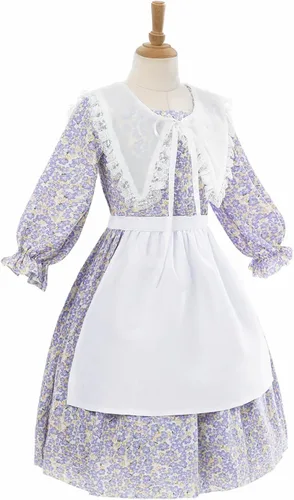 Vista 7 de Nuoqi - Vestidos de pionera para niñas, disfraz colonial