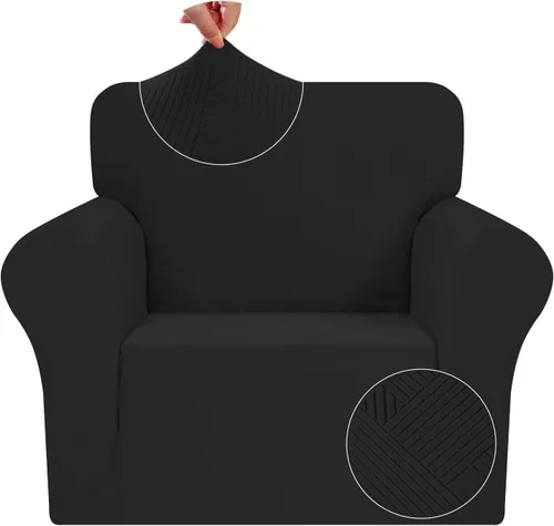 Vista 46 de JIVINE - Funda para sofá biplaza, 1 pieza elástica para sofá de 2 cojines, protector de muebles con parte inferior elástica para niños y mascotas