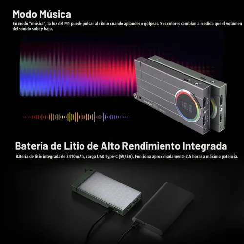 Vista 6 de Godox La mini luz creativa de M1 RGB, 13W llevó el panel ligero