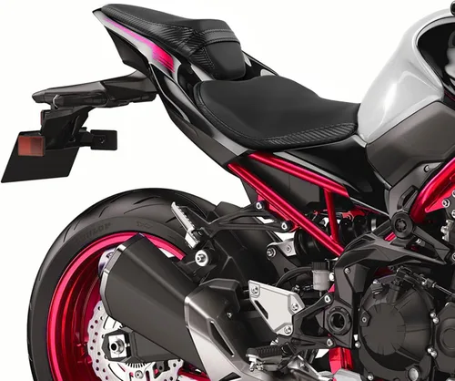 Vista 5 de Asiento para Conductor, Piloto y Pasajero Compatible con Kawasaki Z900 2017-2024, Negro