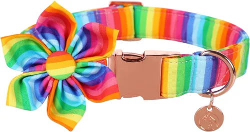 Vista 24 de DOGWONG Collar de otoño para perro con lazo, collar de moño para perro de Acción de Gracias, collar ajustable de algodón de otoño con hoja de arce