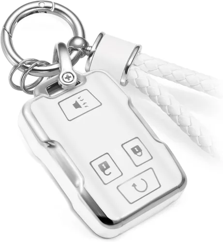 Vista 14 de Funda para Llavero Mercedes con Llavero de Cuerda Trenzada de Metal, Funda de Llave Suave Mejorada para Carcasa de Llavero Remoto Inteligente Sin