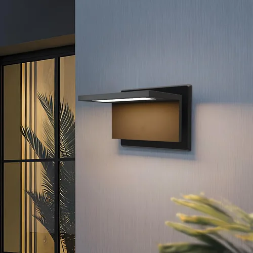 Vista 10 de Lámpara de pared para exteriores, sensor de movimiento, lámpara LED de montaje en pared, moderna lámpara de iluminación exterior de aluminio