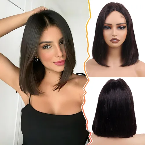 Vista 40 de Peluca de cabello humano rizado profundo de 12 pulgadas para mujeres negras, color natural Glueless T Part HD Curls Lace Front Wigs, Pre-Plucked