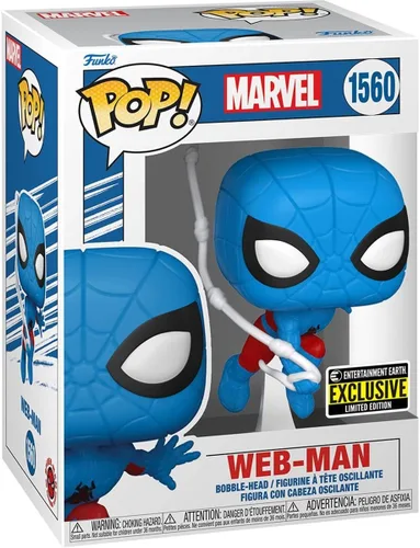 Vista 2 de Funko Pop Spider-Man Web-Man Figura de vinilo #1560, caja exclusiva incluida, 3.75 pulgadas