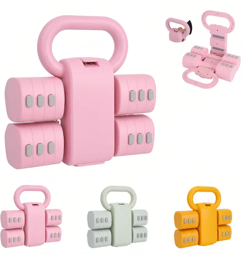 Vista 10 de Juego de 2 mancuernas ajustables, 4 en 1, pesas libres para mujeres con ajuste rápido, gimnasio en casa y entrenamiento de ejercicio al aire libre