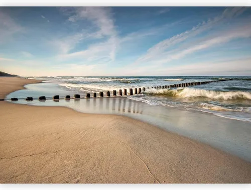 Vista 8 de artgeist Mural de pared Playa y Mar, 79 x 55 pulgadas, XXL no tejido, decoración de pared de vellón, impresión fotográfica, diseño de imagen