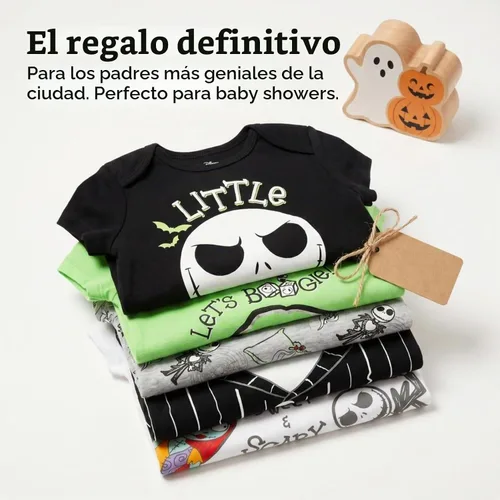 Vista 2 de Disney Nightmare Before Christmas Sally Jack Skellington - Paquete de 5 mamelucos para bebés recién nacidos a bebés Multi