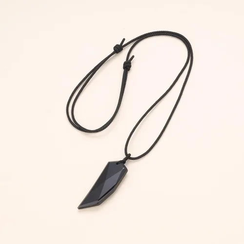 Vista 5 de COAI - Collares para parejas con colgante de diente de lobo, sin metal, Negro, N514-3