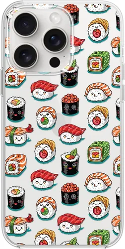 Vista 7 de Blingy's Funda para iPhone 15 Pro Max, bonito diseño de algodón de azúcar, diseño divertido de comida dulce, funda protectora transparente de TPU