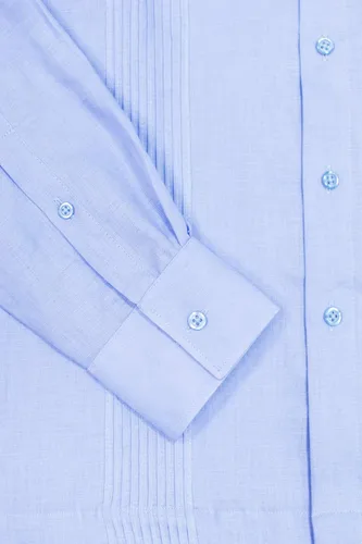 Vista 5 de Manchester Guayabera - Camisa de manga larga para hombre, ajuste regular