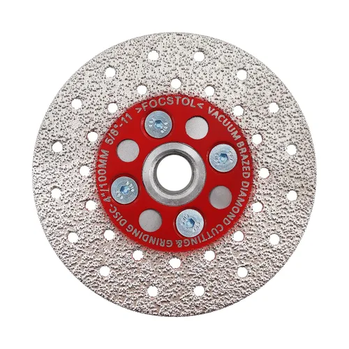 Vista 7 de FOCSTOL Disco de molienda de corte de diamante, hoja de diamante soldada al vacío de doble cara de 5 pulgadas (4.921 in) para granito, mármol