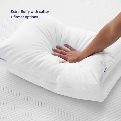 Vista 7 de Purple TwinCloud Almohada Soporte ajustable para un apoyo suave o firme, almohada perfecta para dormir de lado, color blanco