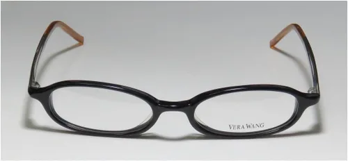 Vista 3 de Vera Wang V134 - Gafas ovaladas de aro completo para mujer (47-17-136, negrocaramelo)