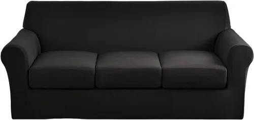 Vista 46 de Fundas elásticas para sofá de 1/2/3 cojines, funda estampada con fundas de cojín de asiento separadas, fundas de sofá lavables, protector de muebles