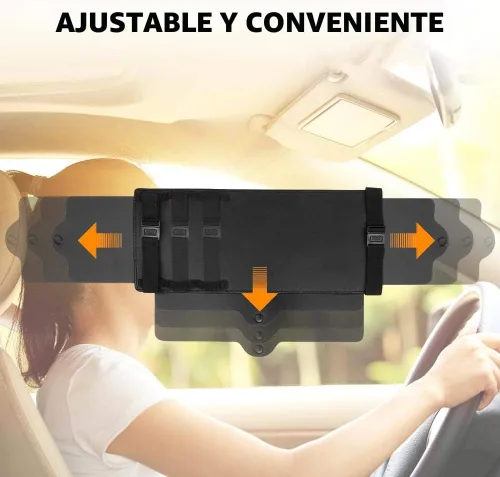 Vista 5 de JoyTutus Extensor de Parasol para Visera de Automóvil, Visera Solar Ajustable que Protege contra el Deslumbramiento, Bloqueador de Rayos UV