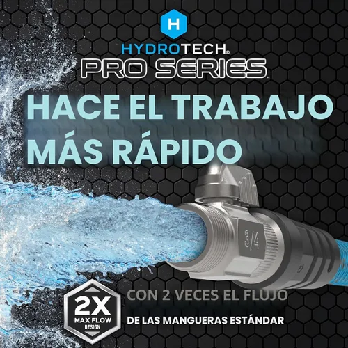 Vista 2 de HydroTech Pro Series Manguera de jardín de flujo máximo de 25 pies, 3/4