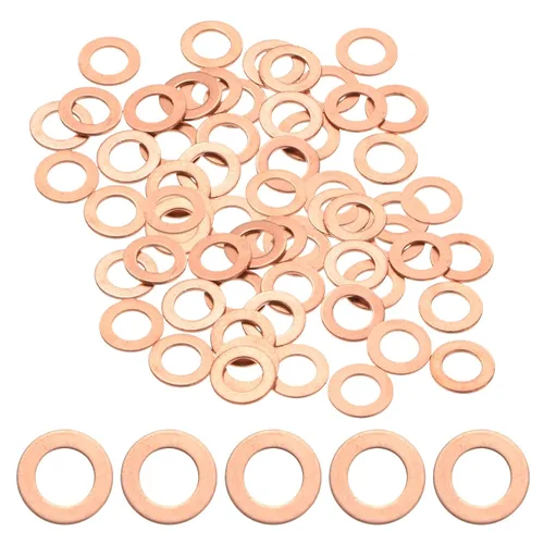 Vista 21 de M METERXITY Paquete de 30 arandelas de cobre, arandelas métricas de sellado de cobre M6x12x1mm para pernos, tornillos, tuercas