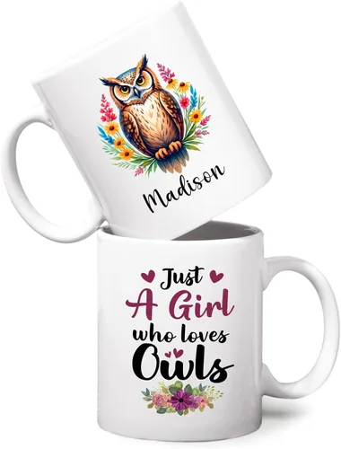 Vista 10 de Taza personalizada con texto en inglés "Just A Girl Who Loves Chick", tazas de cerámica con nombre personalizado para amantes del pollo, regalos