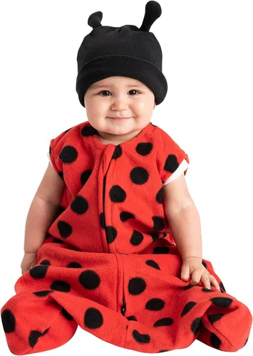 Vista 10 de Cuddle Club Saco de dormir de forro polar para bebé, manta para bebé, saco de dormir y sombrero para recién nacido Fresa