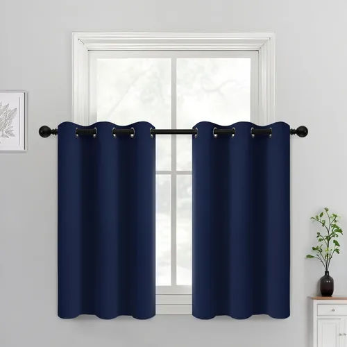 Vista 40 de Yakamok Cortinas opacas para dormitorio, aislamiento térmico, cortinas de oscurecimiento de habitación para sala de estar, juego de 2 paneles