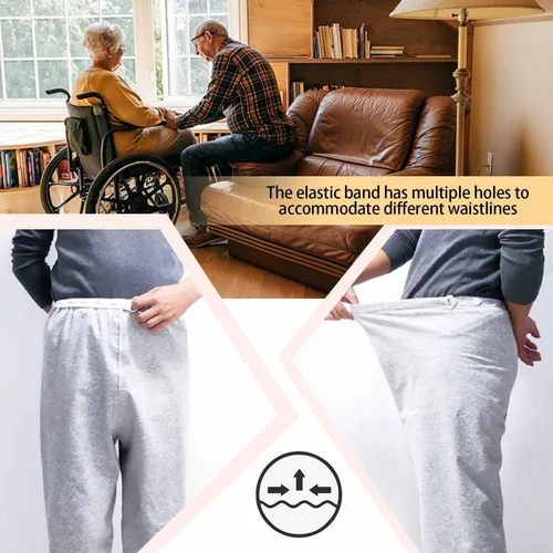 Vista 5 de Pantalones para incontinencia de orina – Protección contra fugas de incontinencia para adultos, lavables con tela impermeable de TPU, ideales