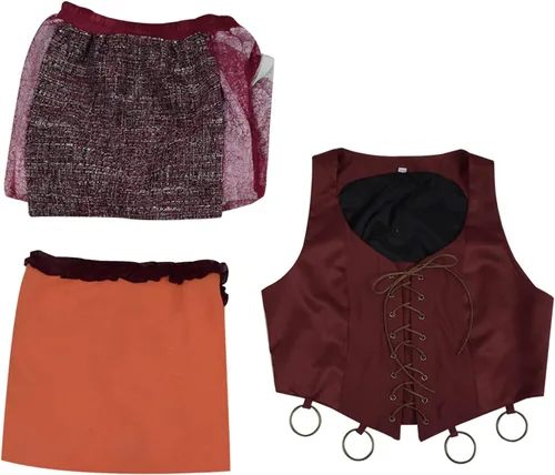 Vista 6 de Disfraz de Mary Sanderson para mujer, para Halloween, cosplay, camisa de manga larga, chaleco, conjunto completo