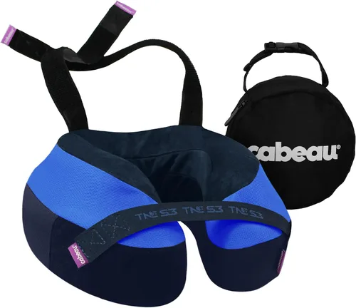Vista 10 de Cabeau Almohada cervical de viaje para aviones – The Neck's Evolution, TNE S3 – Diseño de espuma viscoelástica de apoyo para vuelos de larga
