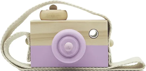 Vista 9 de Juguetes de madera para bebés, mini cámara de juguete, lindo juguete mini para bebés y niños, accesorios para colgar en el cuello con fotografía