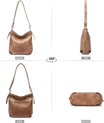 Vista 6 de WESTBRONCO Bolsos de mano para mujer, bolsos cruzados, bolso de hombro suave con correa ajustable