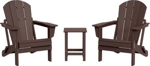 Vista 62 de WestinTrends Malibu Outdoor Patio HDPE Silla plegable de polietileno Negro