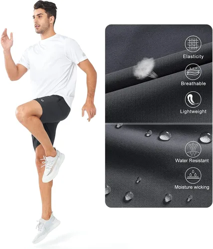 Vista 5 de NORTHYARD Pantalones cortos deportivos ligeros de secado rápido y de 7pulgadas para hombre, para senderismo, deportes, gimnasio, correr