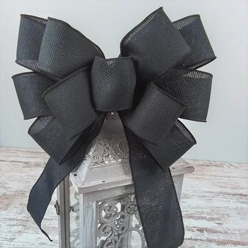Vista 2 de Arco de corona para añadir accesorios a escaleras, guirnaldas, linternas - personalizado (negro)