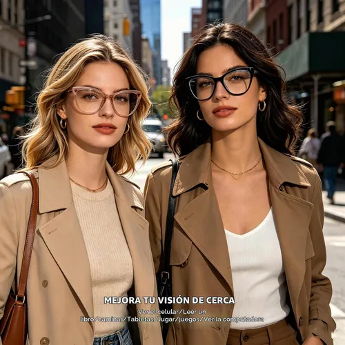 Vista 6 de AQWANO Oversized Blue Light Blocking Reading Glasses Women - Stylish Cat Eye Designer Computer Readers Eyeglasses 2P (Bllack+Champagne)