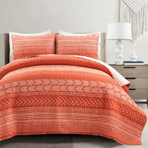 Vista 18 de Lush Decor Hygge Geo - Juego de ropa de cama de 3 piezas, diseño de rayas, tamaño king, negro y blanco