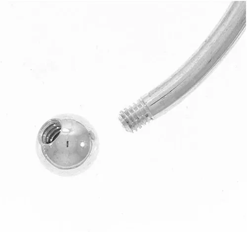 Vista 4 de RUBYCA 10 pulseras de plata blanca chapada en plata blanca con forma de tornillo, para bricolaje