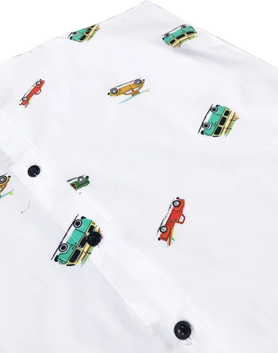 Vista 3 de M MOLOKAI SURF - Camisas de manga corta de estilo hawaiano con botones y ajuste delgado