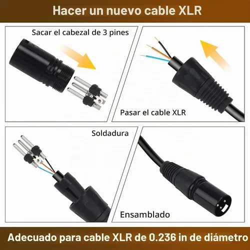 Vista 7 de Conector de cable XLR de 3Pin 10 pares macho y hembra del conector