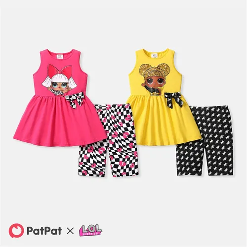 Vista 6 de L.O.L. Surprise! Conjunto de pantalones cortos sin mangas para niñas, conjunto de 2 piezas de 3 a 10 años