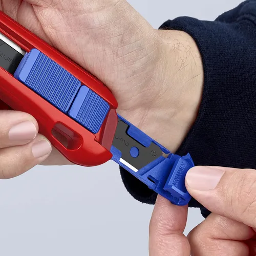Vista 9 de KNIPEX Tools CutiX Cuchillo universal a presión, 6-1/2 pulgadas, rojo/azul