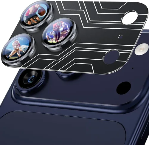 Vista 78 de Uyiton Protector de lente de cámara para iPhone 12 Pro Max, [protección contra caídas] [fuerte adsorción] cubierta de cámara de vidrio templado 9H