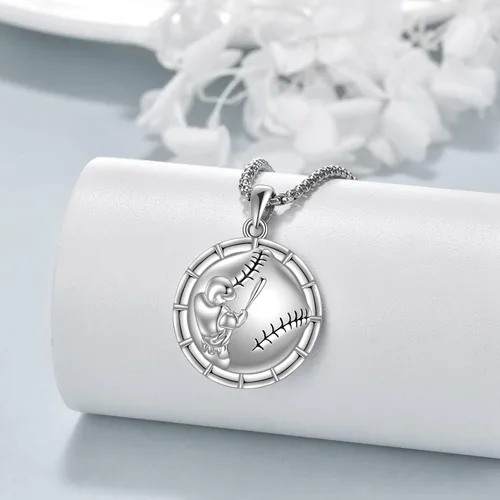 Vista 2 de YFN Collar deportivo de plata de ley con colgante "I Can Do All Things", joyería para mujeres, hombres, niños y niñas