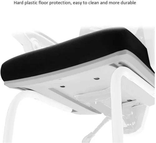 Vista 6 de Silla de oficina ergonómica con asiento de malla transpirable, silla de computadora con altura ajustable del asiento y respaldo reclinable (D)