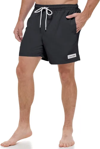 Vista 2 de Calvin Klein Men's Standard Uv Protected Quick Dry Square Patch Logo Swim Trunk